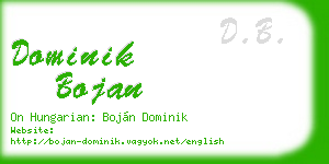 dominik bojan business card